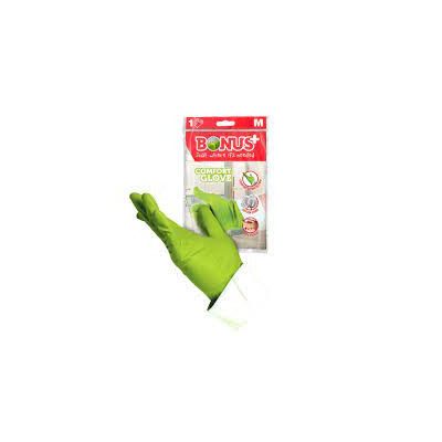   BONUS+ Comfort Glove - Komfort háztartási latex gumikesztyű - 1 db - M