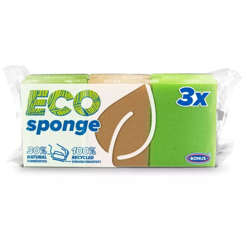 Bonus ECO sponge mosogatószivacs 9,5 x 7,1 x 4,5 cm 3 db