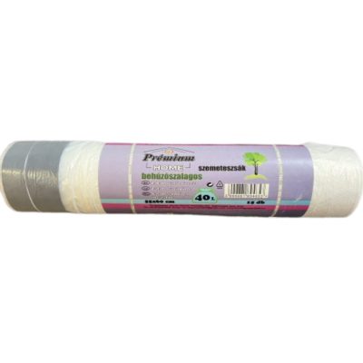   Prémium Home 40 literes 55x60 cm 15 db-os behúzószalagos szemeteszsák